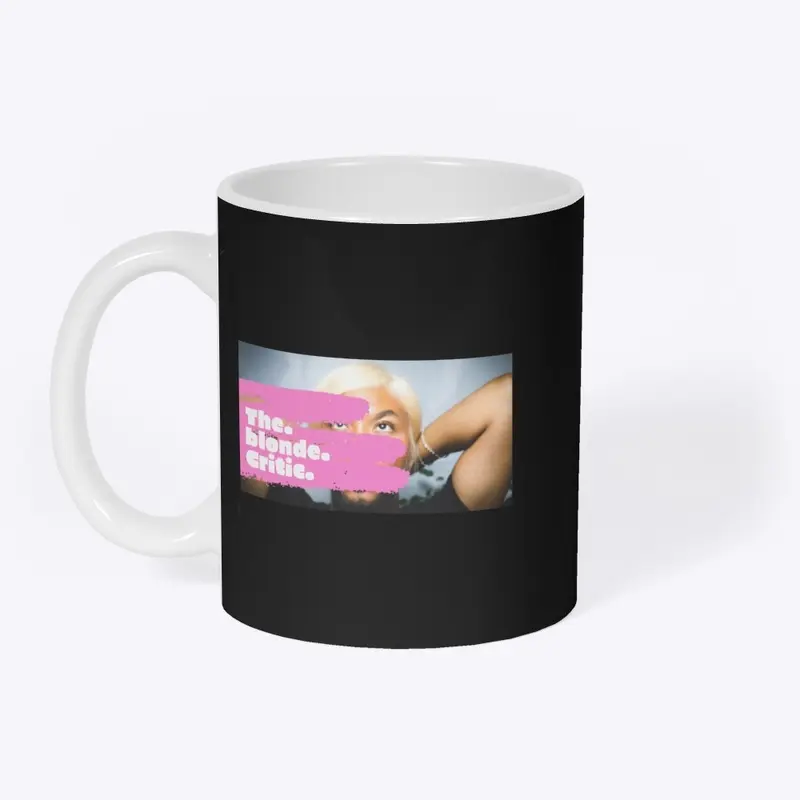 The blonde critic mug